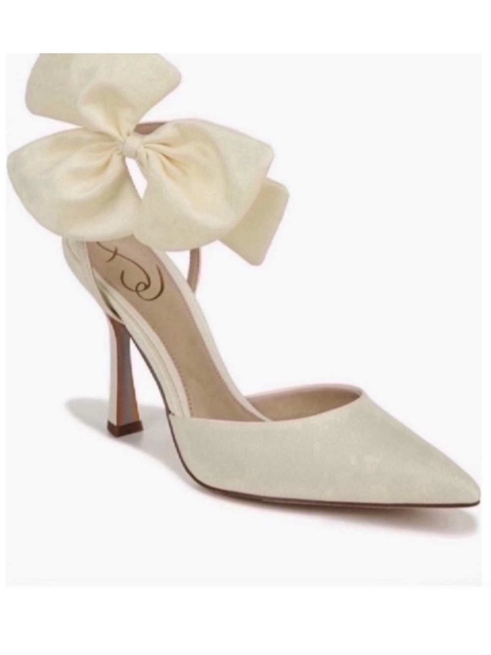 Sam Edelman Halie Fabric pumps with Ankle Bow 8 1/2